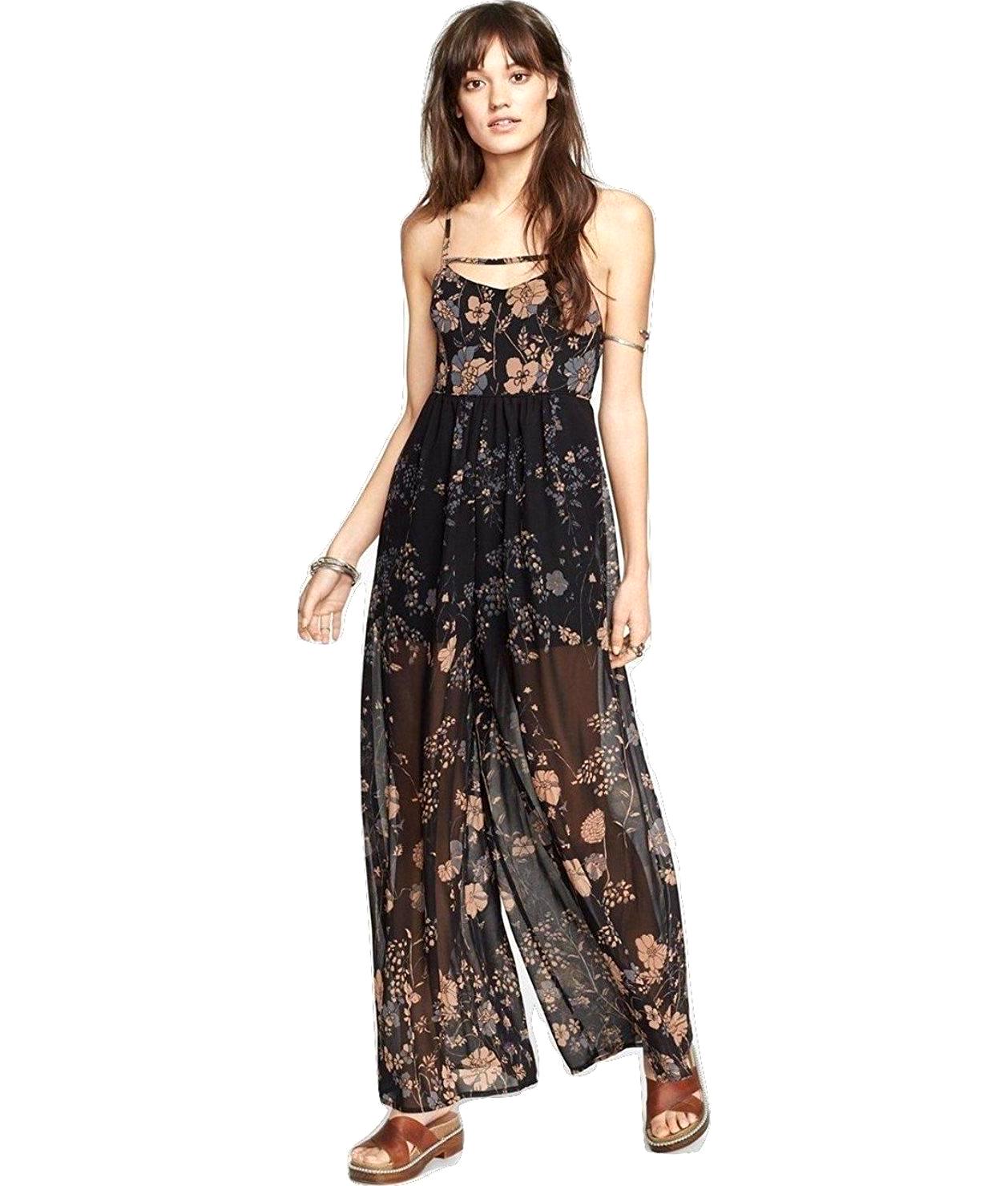 Free People Womens Meadow Ruffled Jumpsuit