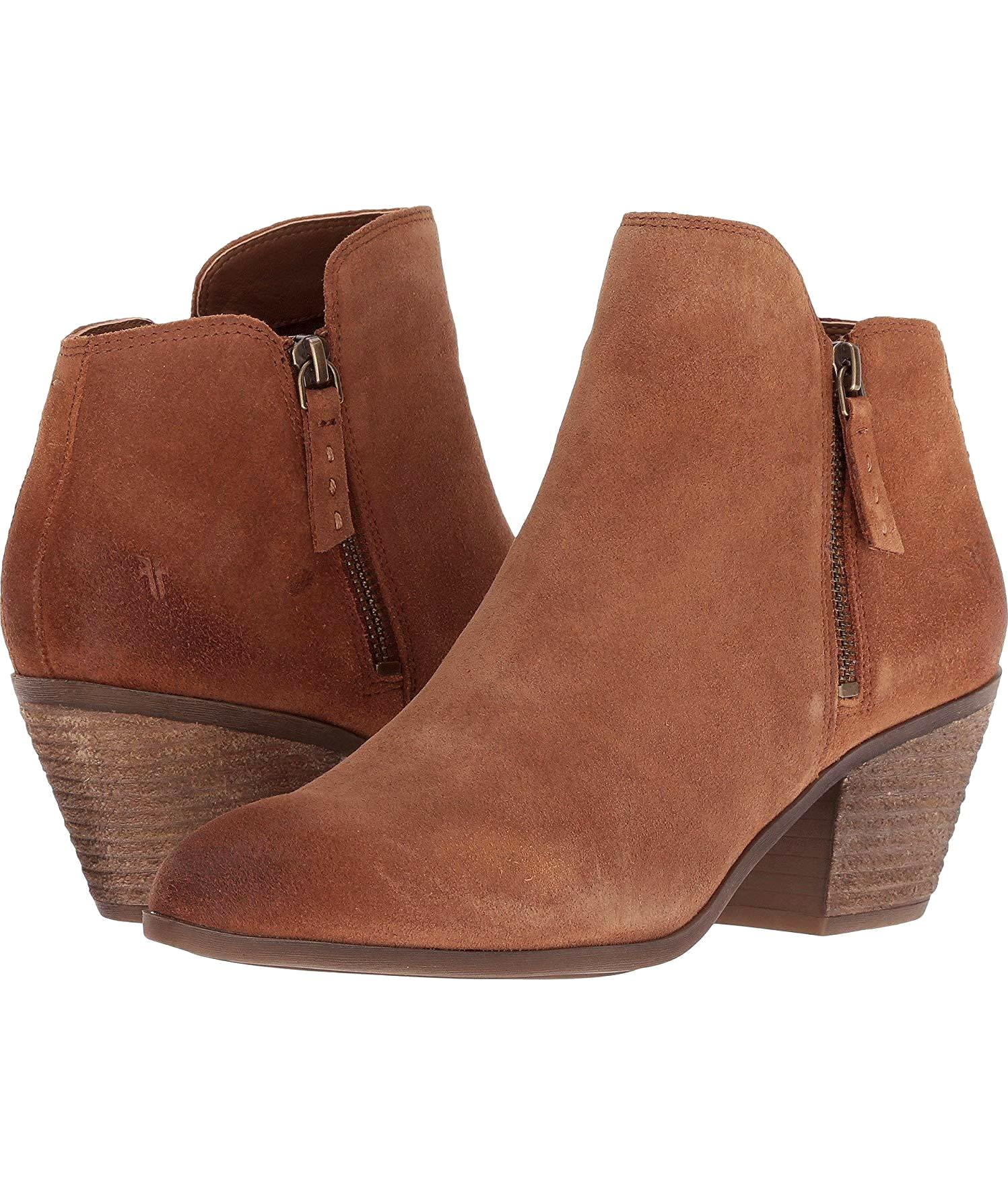 FRYE Judy Zip Bootie in Cognac 1406 1 1