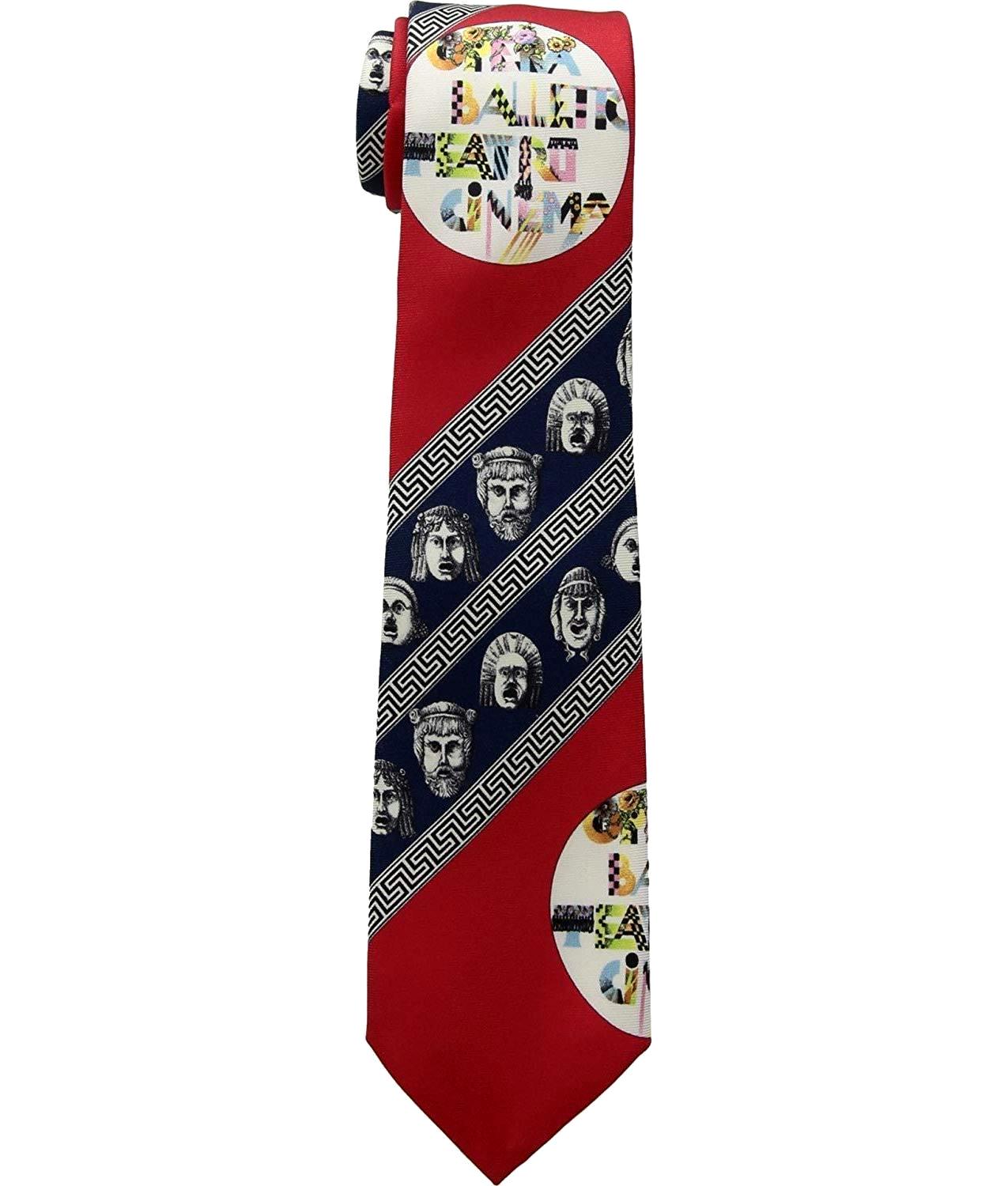 Versace Mens Printed Tie Red 1514 1 1