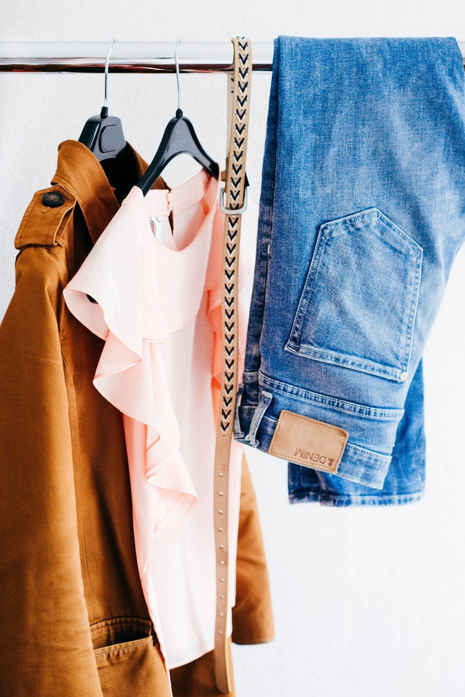 jeans hanging