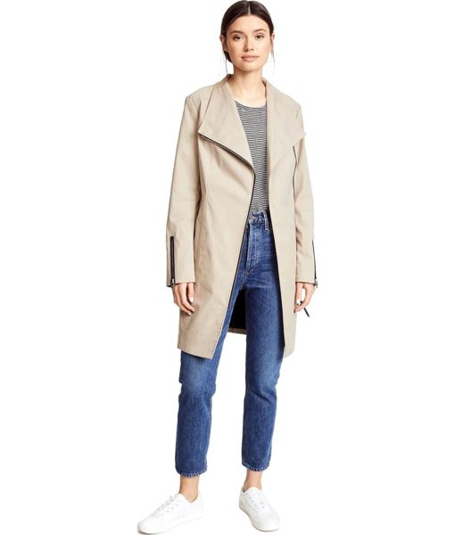 Mackage Estela Water Repellent Stretch Neo Trench Jacket in Sand