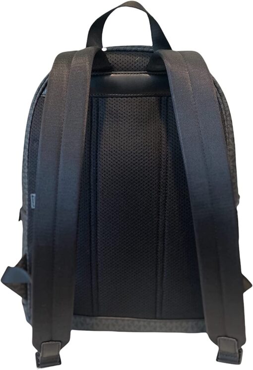 Michael Kors Mens Cooper Logo Backpack Large Black Signature Blue Stripe View 3