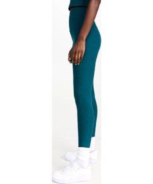 View 4 of 6 Beyond Yoga Women's High Waisted Midi Leggings in Deep Sea Heather