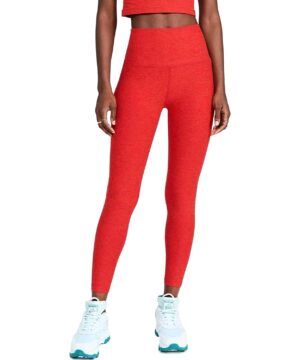 View 1 of 6 Beyond Yoga Women's High Waisted Midi Leggings in Red Hot-Siren