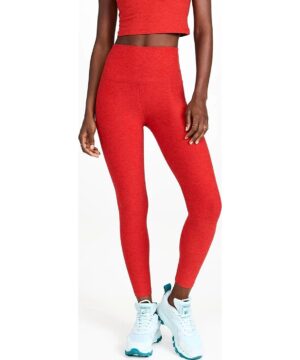 View 2 of 6 Beyond Yoga Women's High Waisted Midi Leggings in Red Hot-Siren