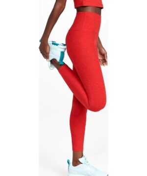 View 4 of 6 Beyond Yoga Women's High Waisted Midi Leggings in Red Hot-Siren