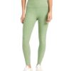 View 1 of 6 Beyond Yoga Women's at Your Leisure High Waist Midi Leggings, Rosemary Heather in Green