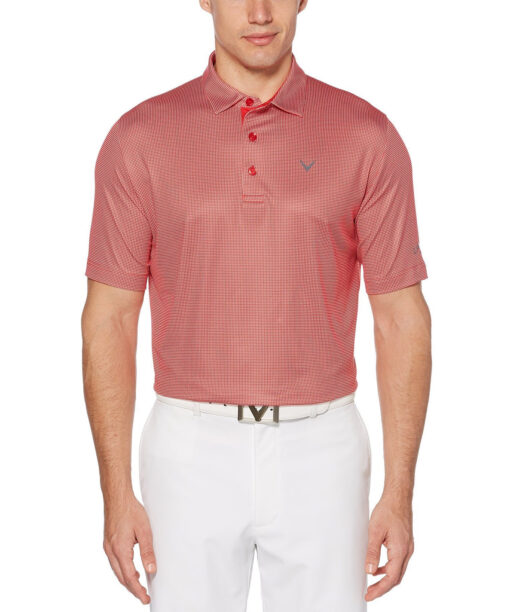 Callaway Men's Swing Tech Gingham Printed Polo