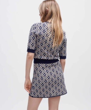 Maje Jacquard Knit Skirt View 3