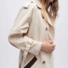 Maje US Trench coat with smocking at the back