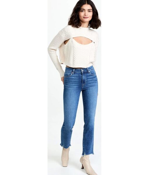 View 5 of 6 PAIGE Women's Cindy Bay Jeans with Destroyed Hem