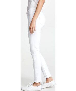 View 4 of 6 PAIGE Women's Skyline Ankle Skinny Jeans in Crisp White