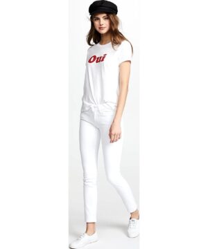 View 5 of 6 PAIGE Women's Skyline Ankle Skinny Jeans in Crisp White