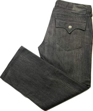 View 2 of 5 True Religion Men's Ricky Straight Black Rattlesnake Jeans