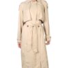 View 1 of 2 Michael Kors Womens Lyocell Long Trench Coat in Dune