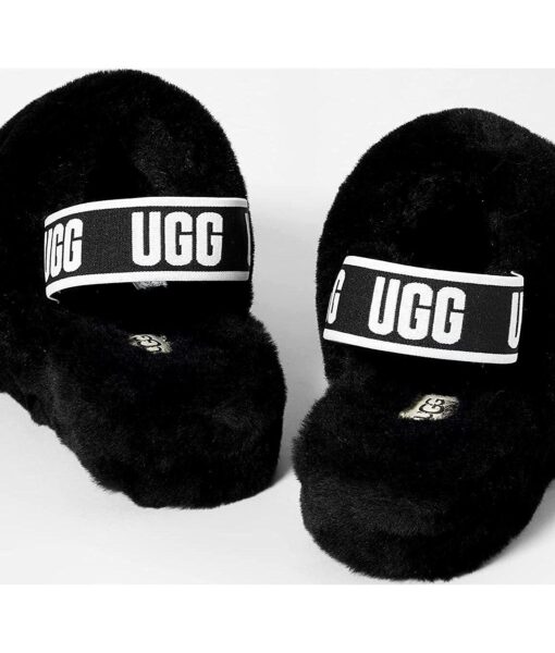 View 7 of 12 UGG Women's Fluff Yeah Slide Slipper in Black