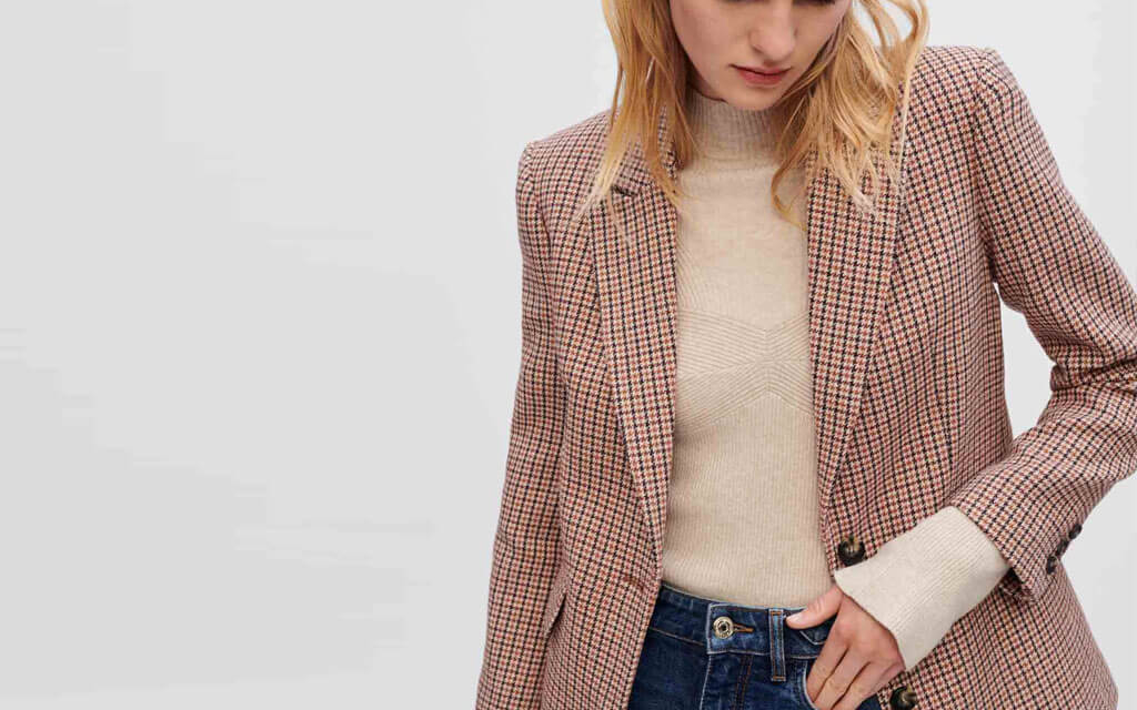 maje houndstooth jacket homepage