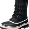 View 1 of 7 Sorel Men's Snow Winter Boots in Black Dark Stone