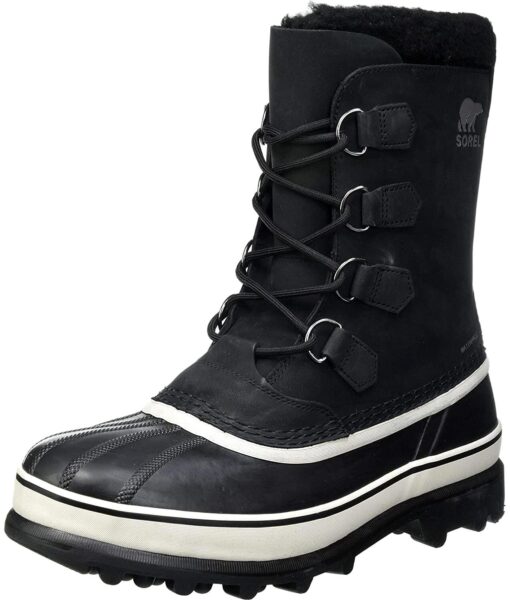 View 1 of 7 Sorel Men's Snow Winter Boots in Black Dark Stone