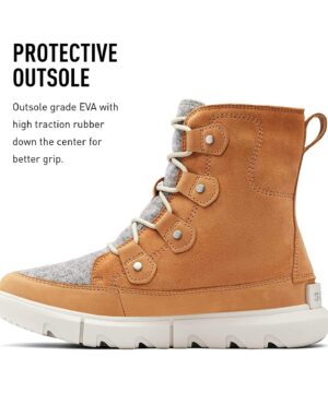 View 4 of 6 Sorel Women's Explorer II Joan Felt Waterproof Boot in Tawny Buff, Moonstone