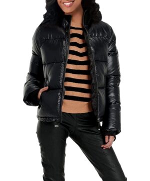 View 1 of 1 UGG womens Izzie Puffer Jacket Nylon Down Alternative Coat in Black
