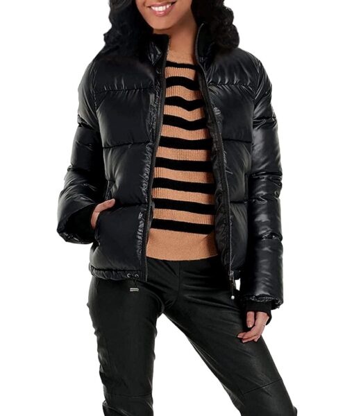 View 1 of 1 UGG womens Izzie Puffer Jacket Nylon Down Alternative Coat in Black