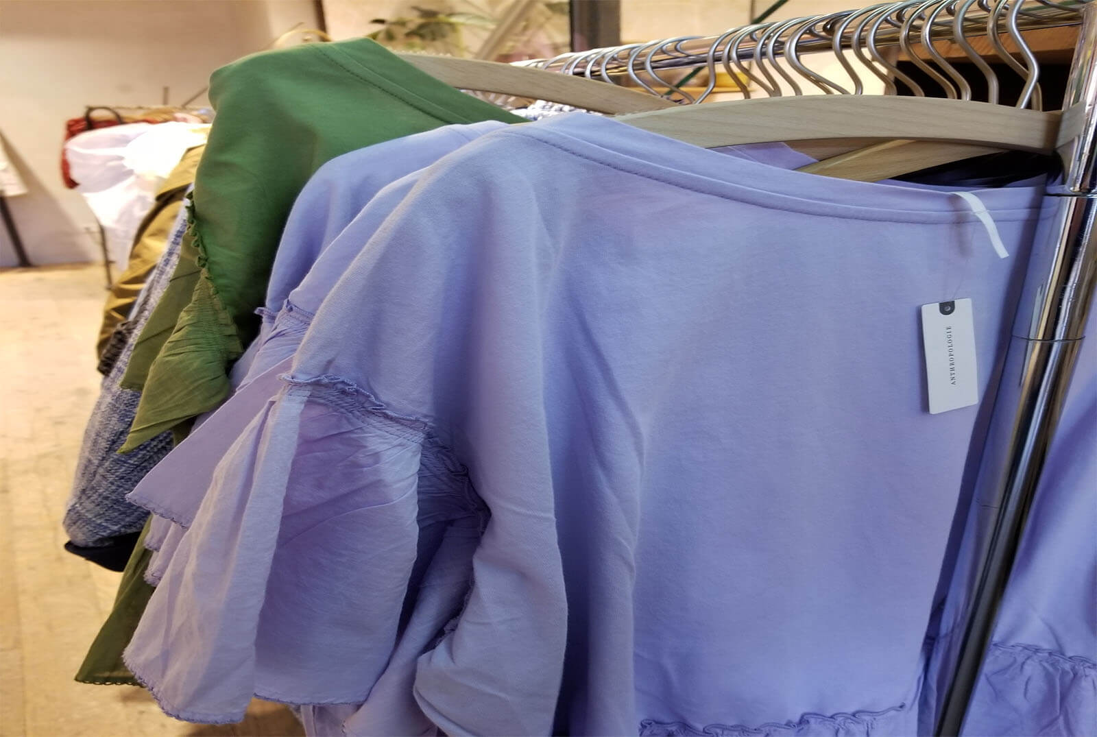 anthropologie shirt rack
