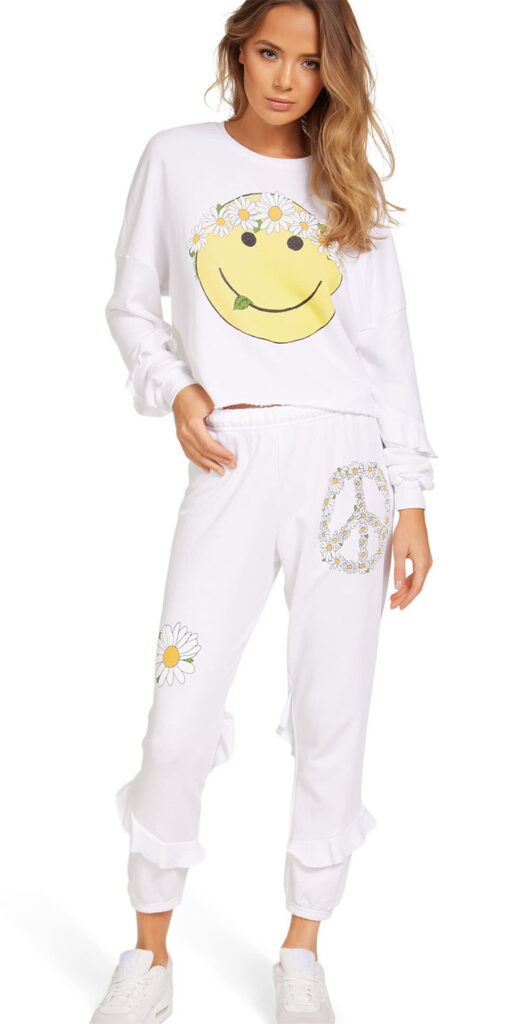 lauren moshi daisy peace sweatpants sweatshirt