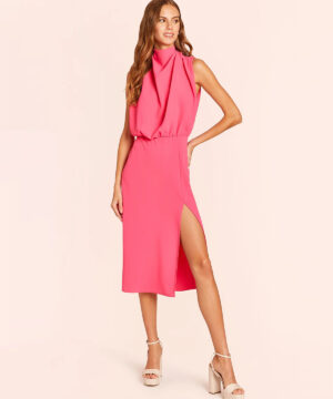 View 1 of 1 Amanda Uprichard Franny Dress in Cerise