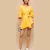 View 1 of 3 Maje Woman's Wrap dress with Tie in Yellow