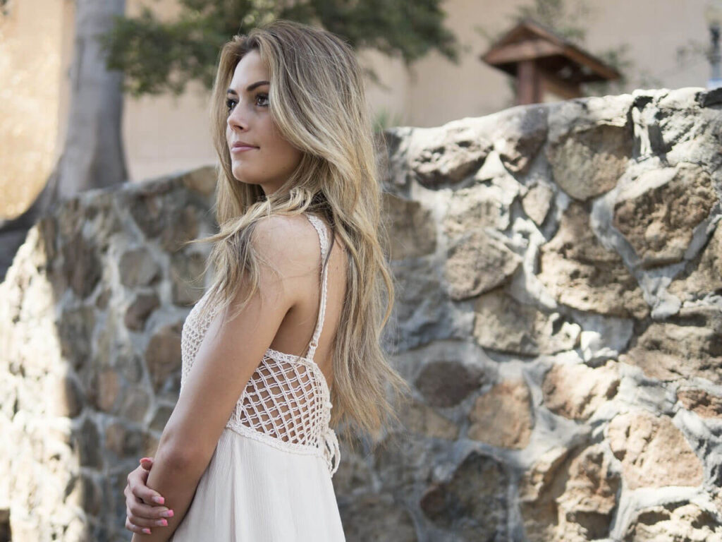woman summer in dress