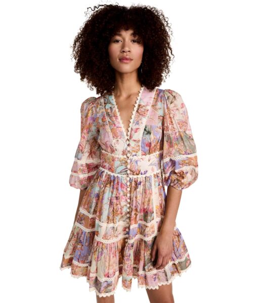 View 1 of 1 Zimmermann Cira Lantern Mini Dress