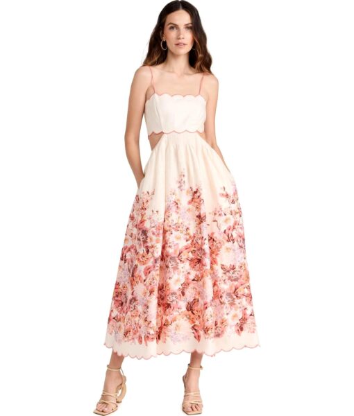 View 1 of 1 Zimmermann Devi Scallop Midi Dress