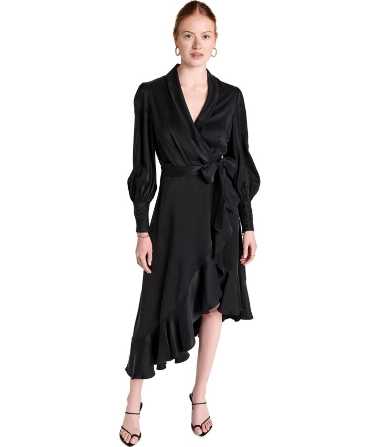 View 1 of 2 Zimmermann Silk Wrap Midi Dress