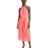 View 1 of 2 Zimmermann Sunray Pleat Midi Dress in Peach