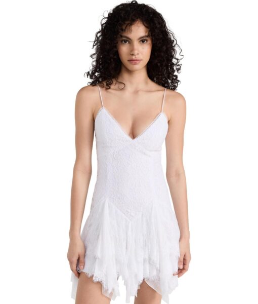 View 1 of 1 alice + olivia Stara Lace Slip Mini Dress